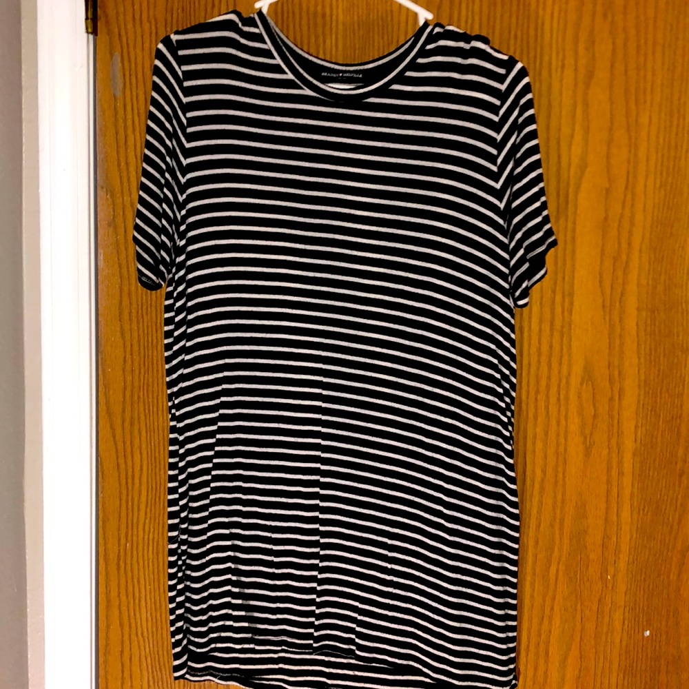 Brandy Melville One Size striped, short sleeve, midi dress
